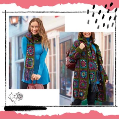 Colorful Granny Square Scarf Free Crochet Pattern With Video Tutorial