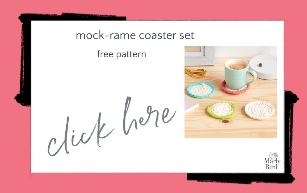 Mock-rame Crochet Coaster Set Free Crochet Pattern