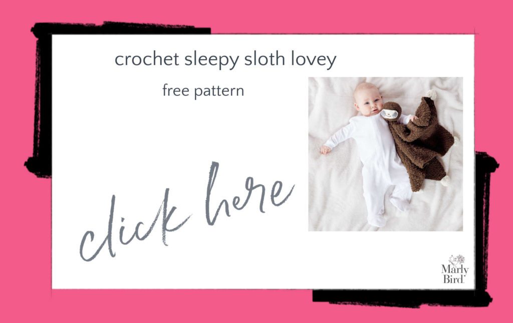 Crochet Sleepy Sloth Lovey Free Crochet Pattern