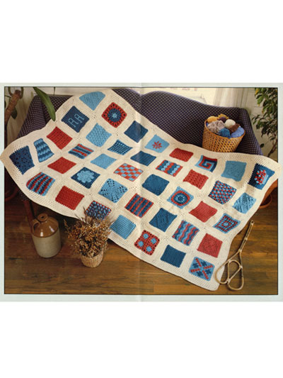 vintage-inspired sampler crochet blanket