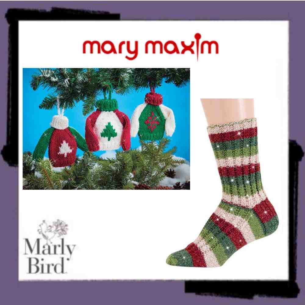 Mary Maxim Festive Feet Sock Yarn, Mistletoe