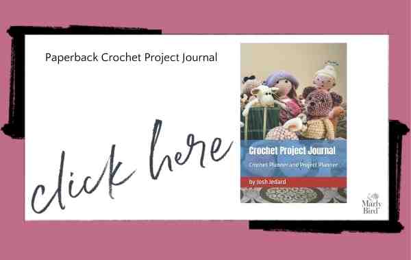 Paperback crochet project journal