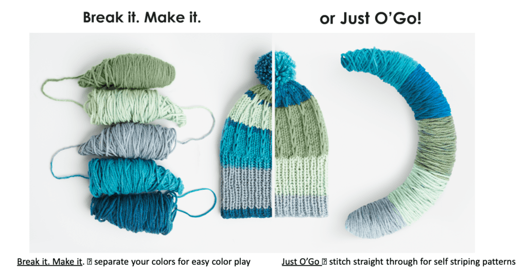 2 Ways to Use O'Go Yarn Colors