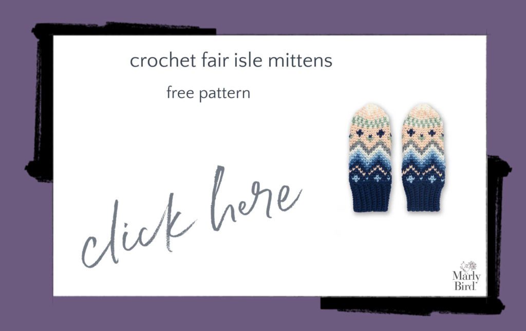Crochet Fair Isle Mittens Free Crochet Pattern