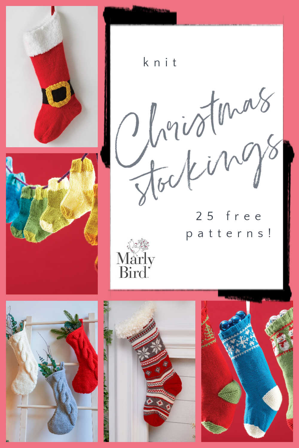 25 Free Knit Christmas Stocking Patterns for a Holiday Feel Marly Bird