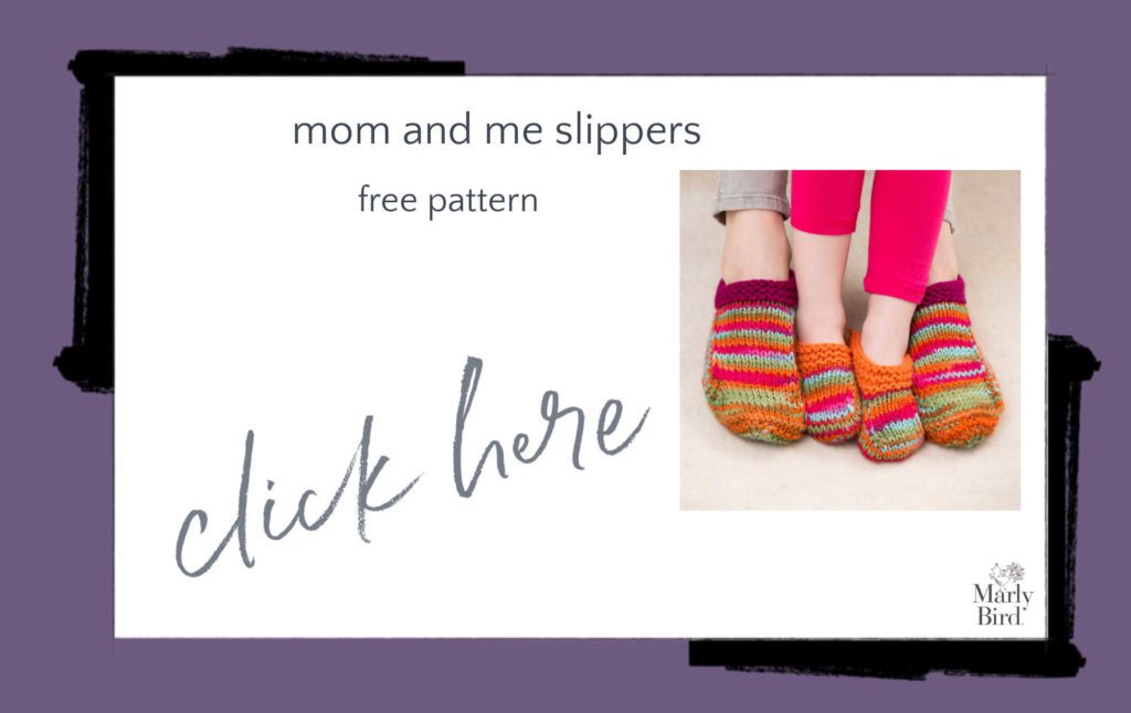 Mom and Me Slippers Free Knitting Pattern