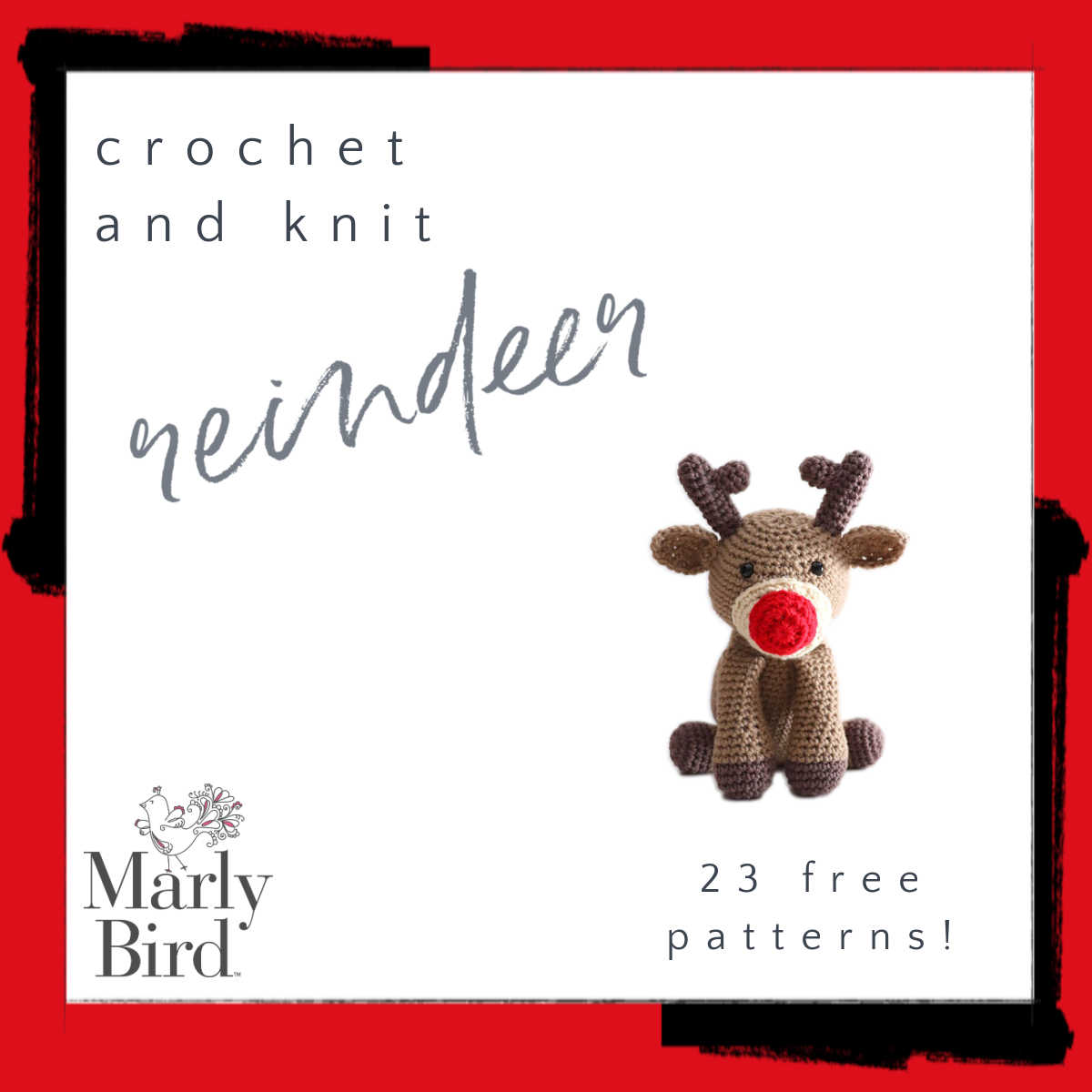 Knit and crochet reindeer patterns - Marly Bird