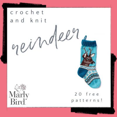 20 Free Knit and Crochet Reindeer Patterns
