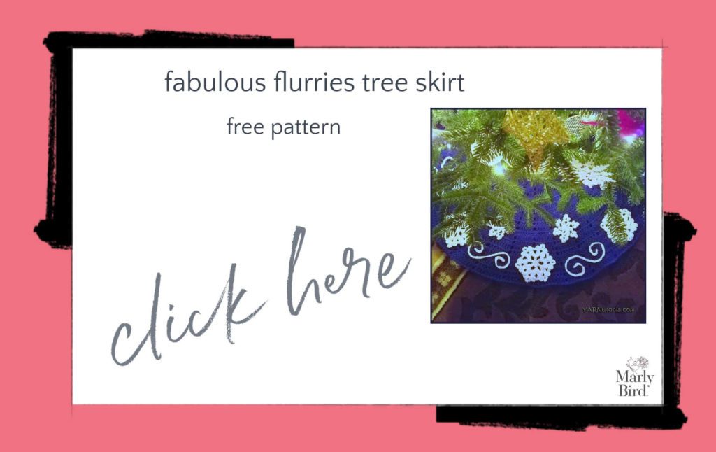 Fabulous Flurries Tree Skirt by Yarnutopia