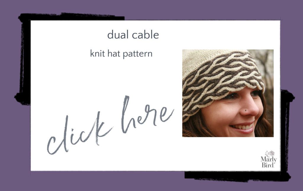 dual cable knit hat pattern