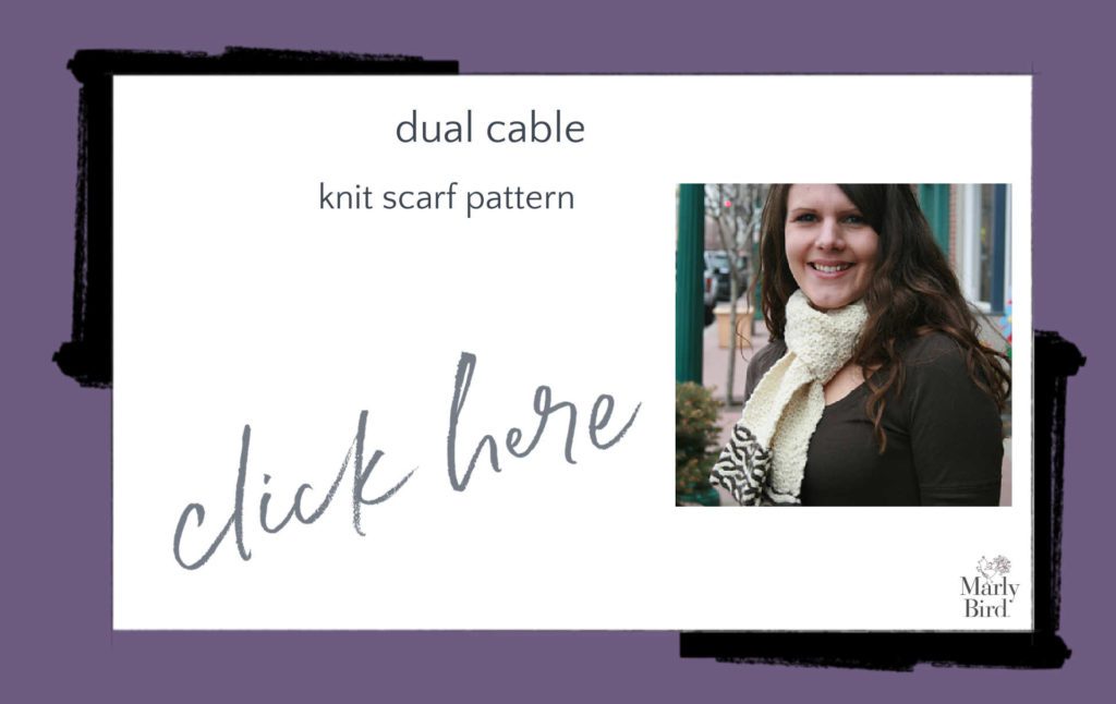 dual cable knit scarf pattern