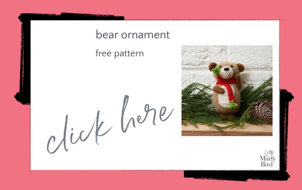 Free crochet Christmas ornament patterns - bear