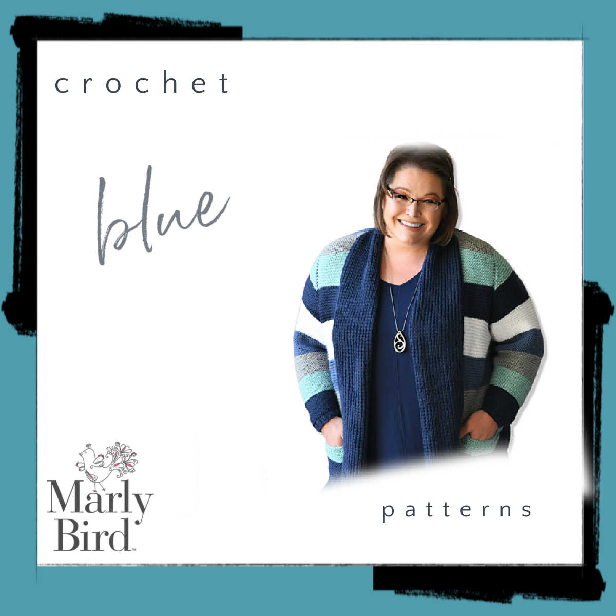 blue crochet patterns by Marly Bird