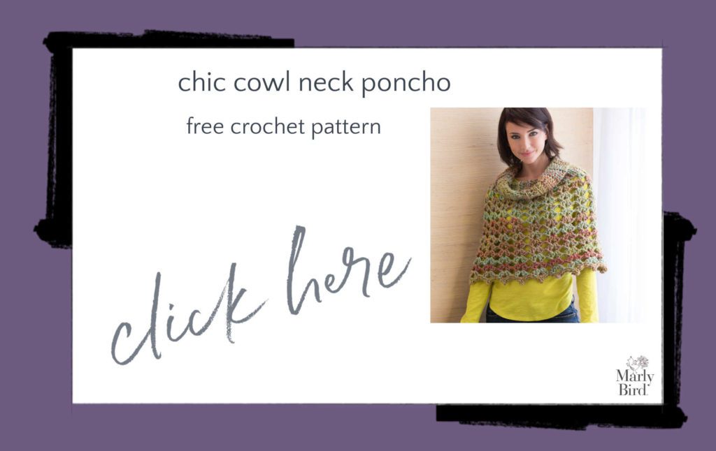 Chic Cowl Neck Poncho Free Pattern