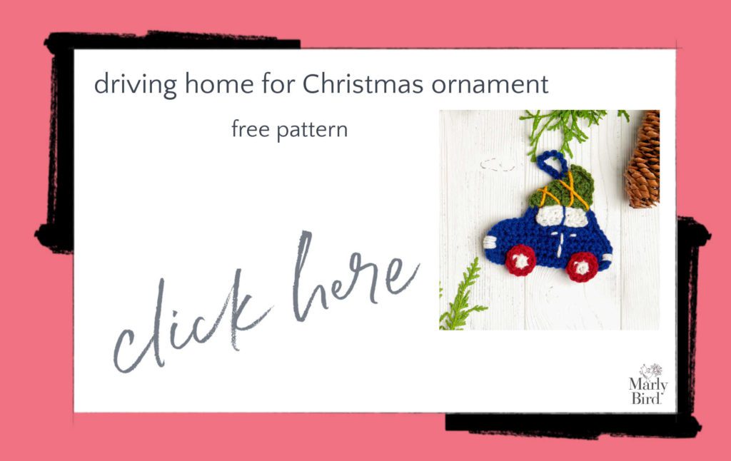 Christmas ornament patterns - driving home for Christmas