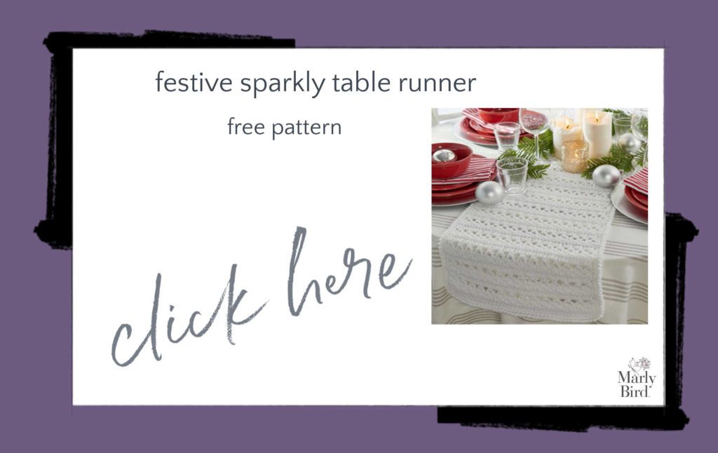 Festive Sparkly Table Runner Free Crochet Pattern