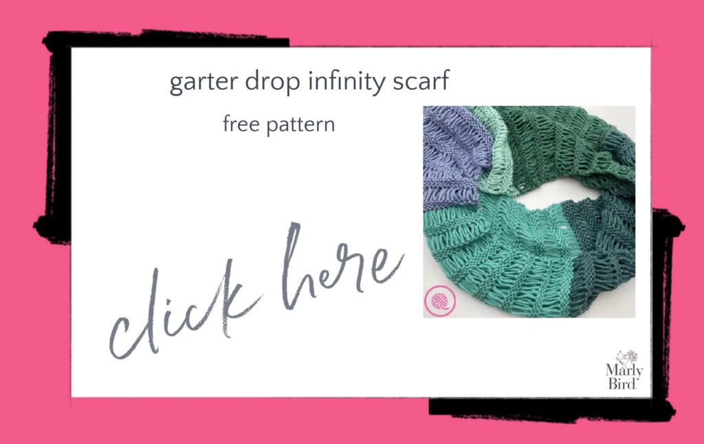 Garter Drop Infinity Scarf Free Knitting Pattern