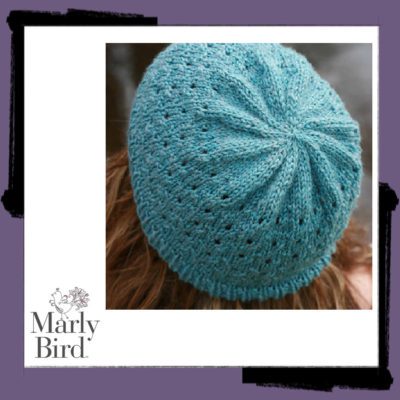 Eyelet Lace Knit Hat Pattern