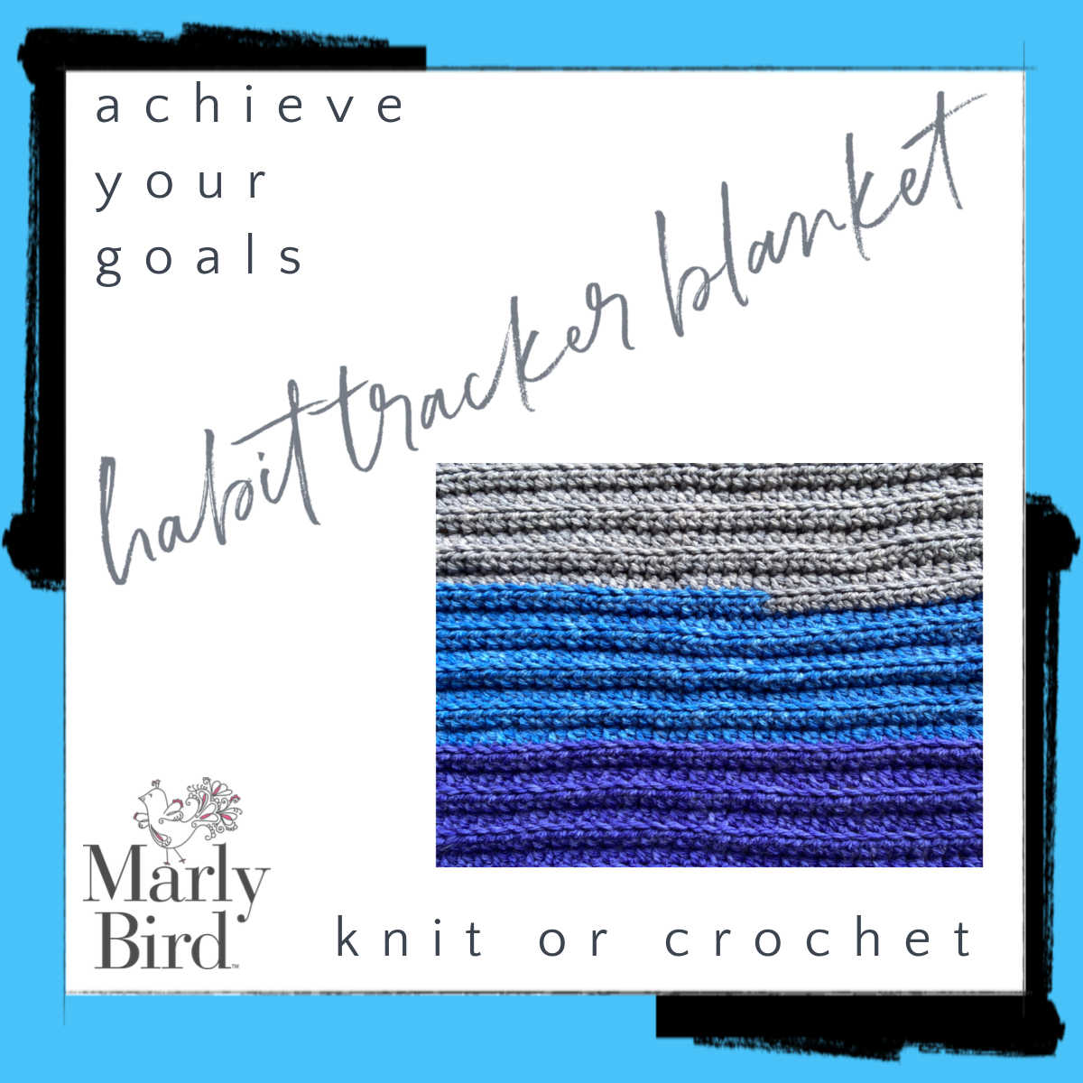 how to knit or crochet a habit tracker blanket