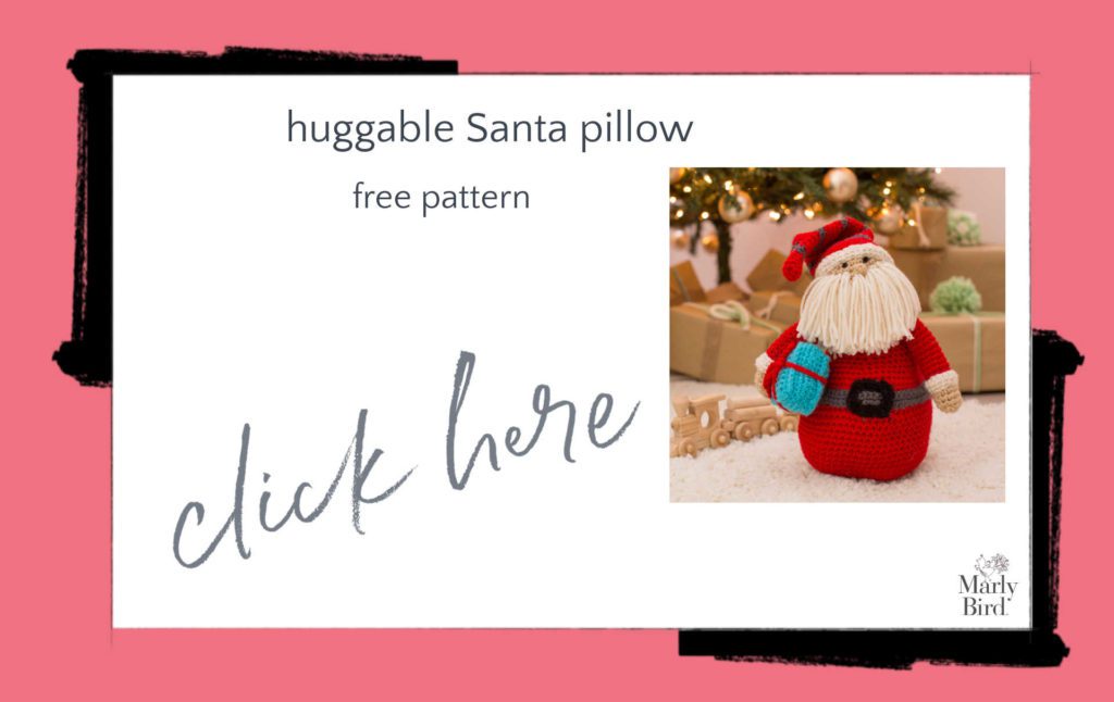 Huggable Santa Pillow Free Crochet Pattern
