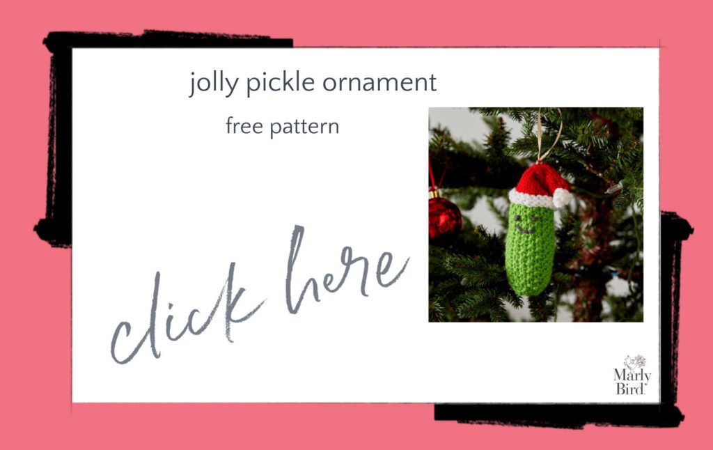 Jolly Pickle Ornament Free Knitting Pattern