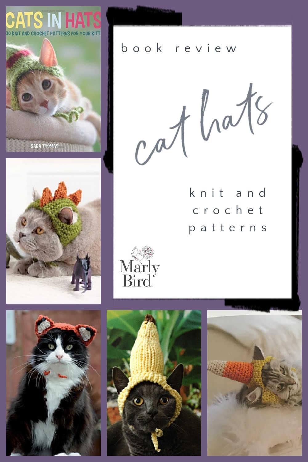 Knit and Crochet Cat Hats Book Review Marly Bird