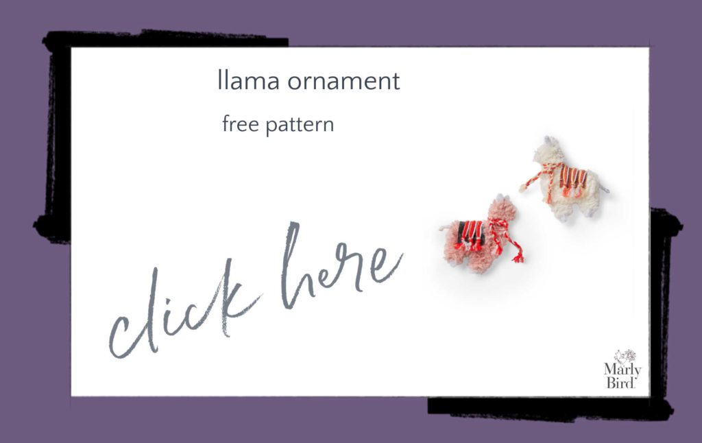 Llama Ornament free craft pattern