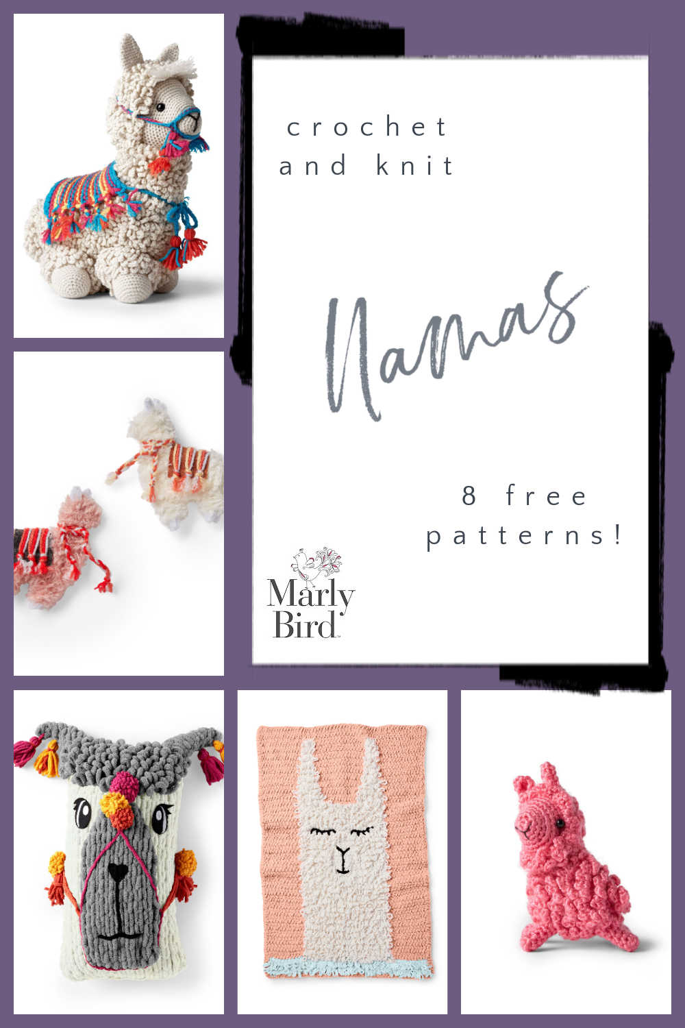 8 Free Llama Patterns to Crochet and Knit Marly Bird