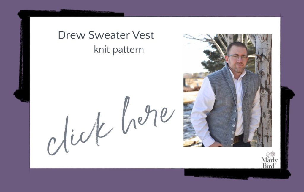 drew sweater vest knit pattern