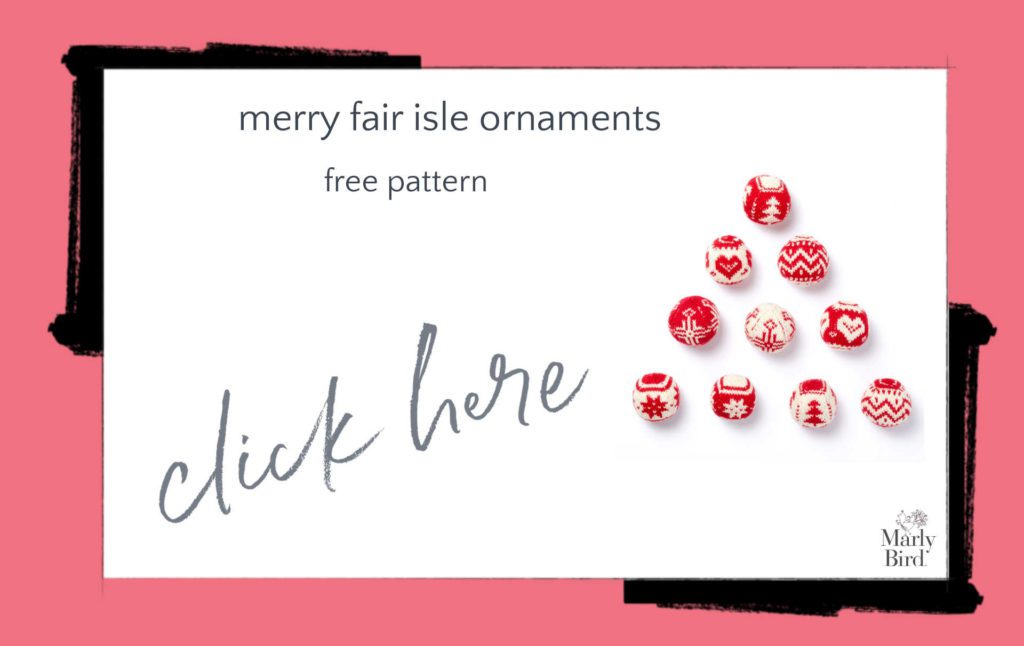 Merry Fair Isle Ornaments Free Knitting Pattern
