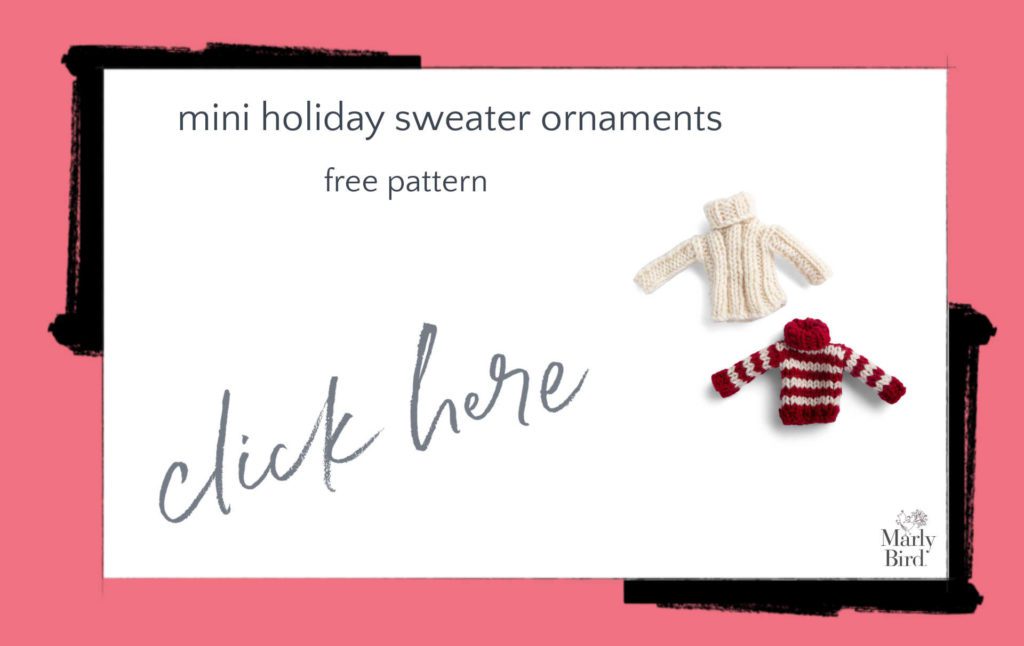 Mini Holiday Sweater Ornaments Free Knitting Pattern