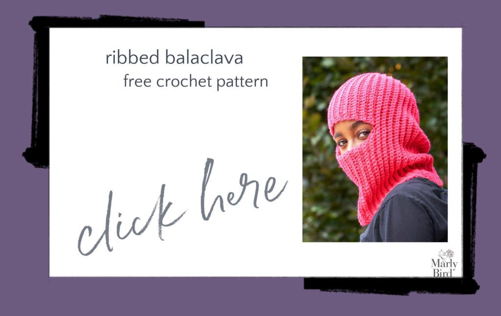 ribbed crochet balaclava pattern