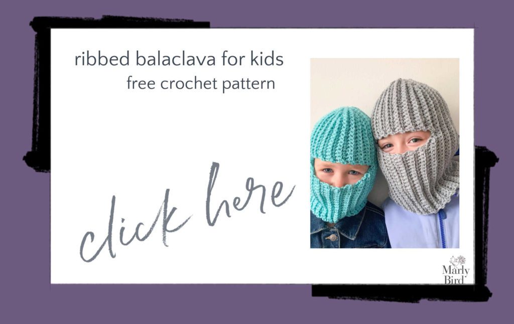 ribbed crochet balaclava pattern for kids
