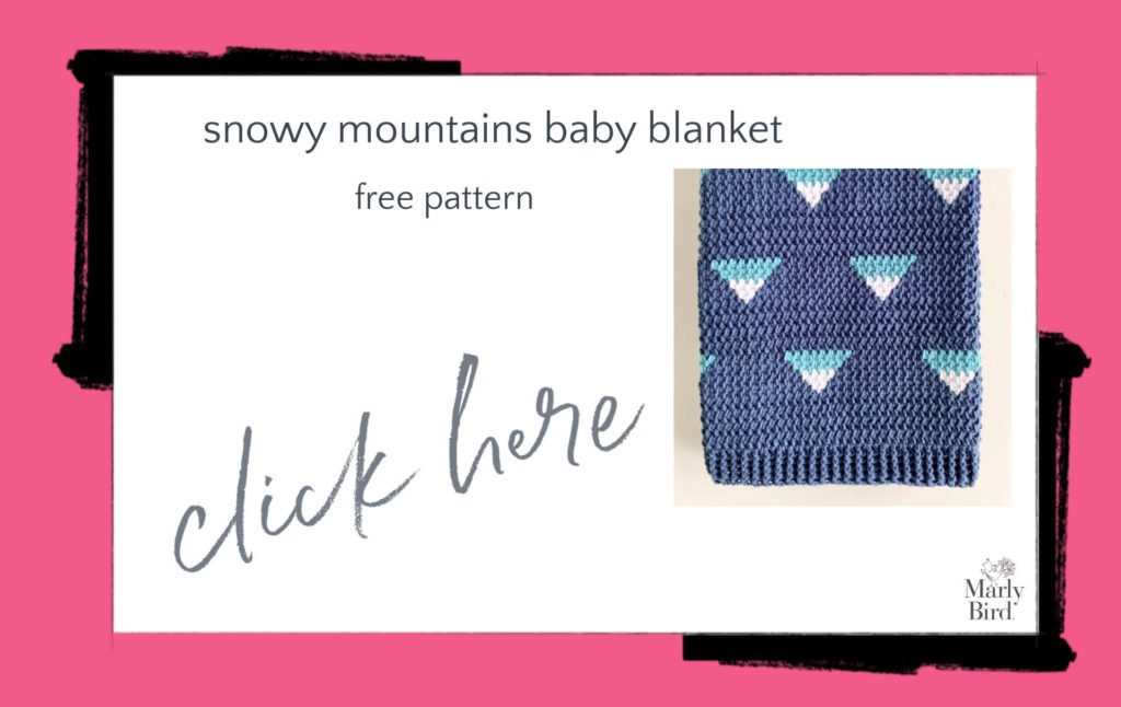 Snowy Mountains Baby Blanket Free Crochet Pattern