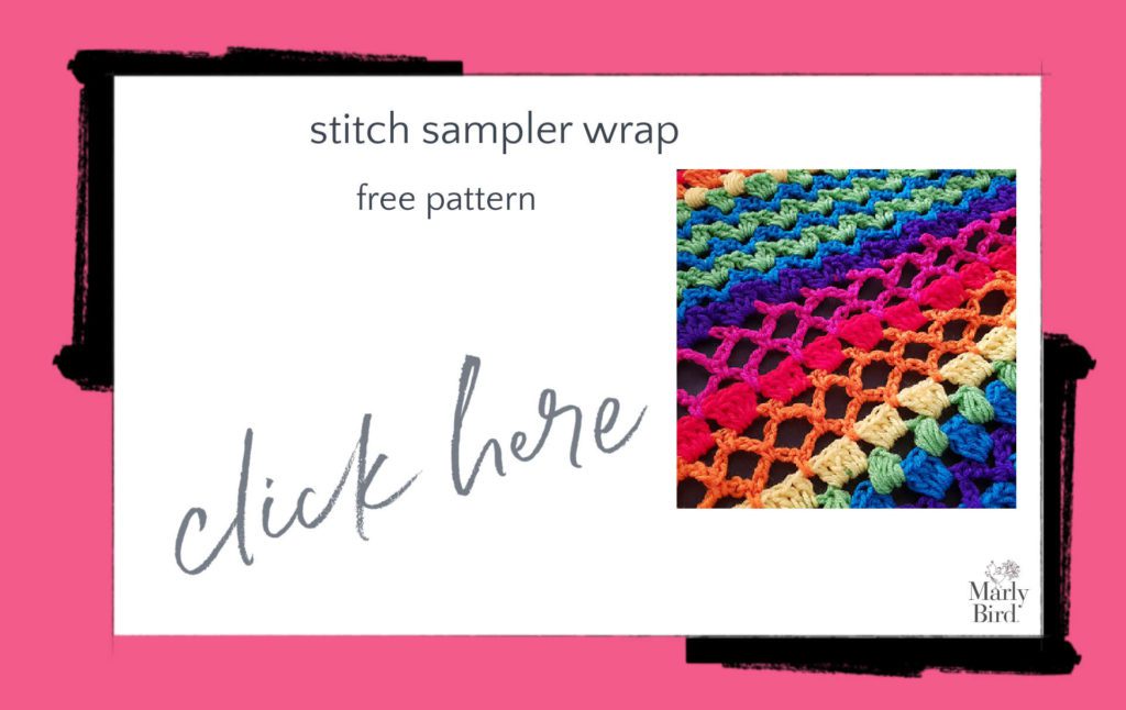 Stitch Sampler Wrap Free Crochet Pattern