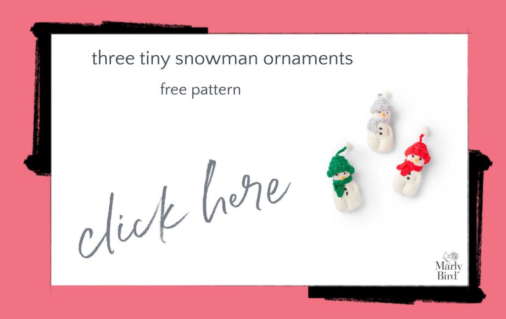 crochet snowman patterns for tiny ornaments