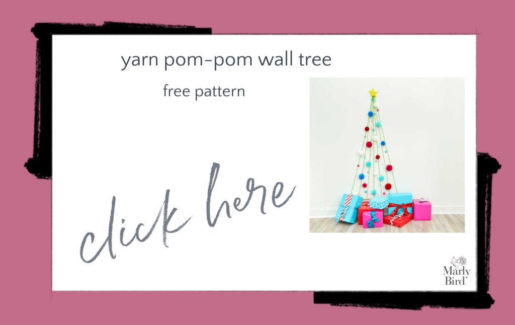 Yarn Pom Pom Wall Tree Free Craft Pattern