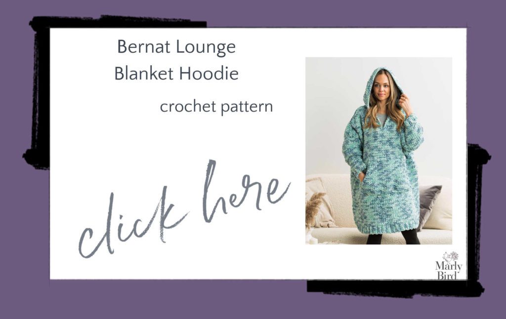 Bernat Lounge Around Crochet Blanket Hoodie Pattern
