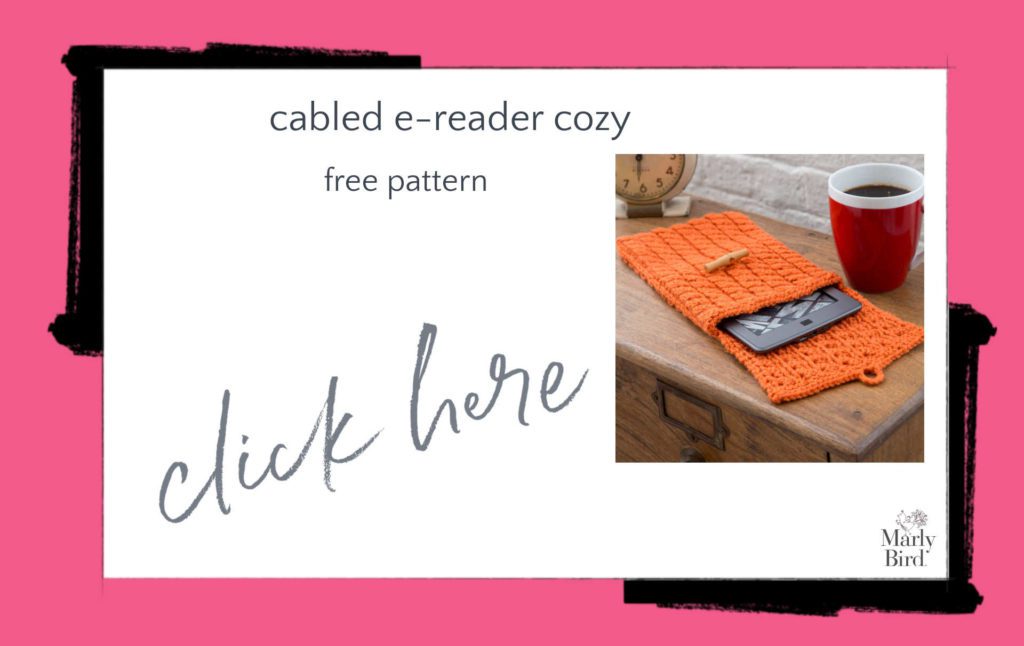 Cabled E-Reader Cozy Free Knitting Pattern