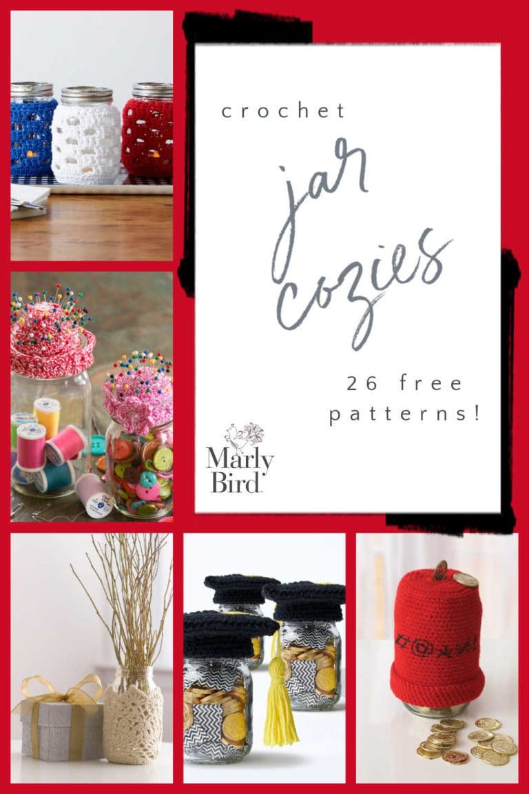 26 Crochet Mason Jar Cover Free Patterns Marly Bird