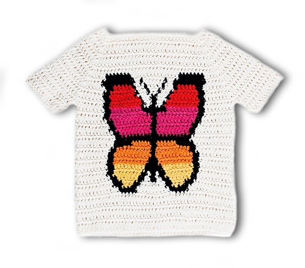 Sutton Foster's crochet butterfly sweater kit