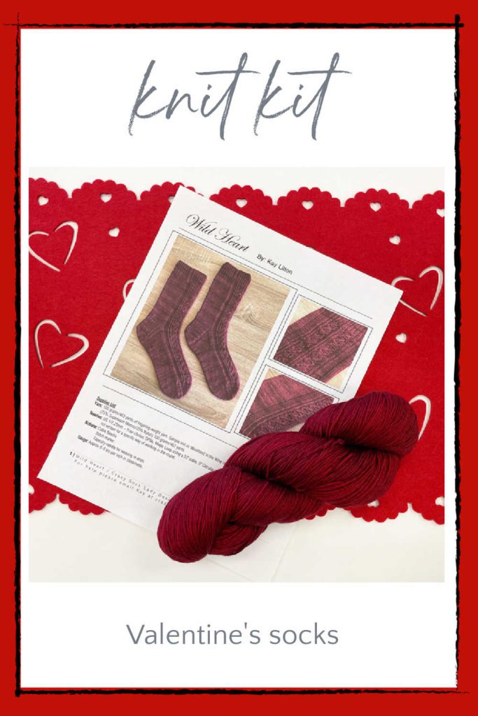 valentine's knit socks pattern