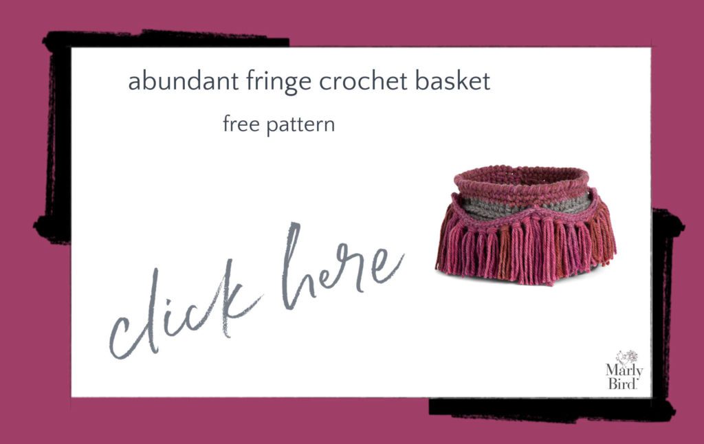 Abundant Fringe Crochet Basket Free Crochet Pattern