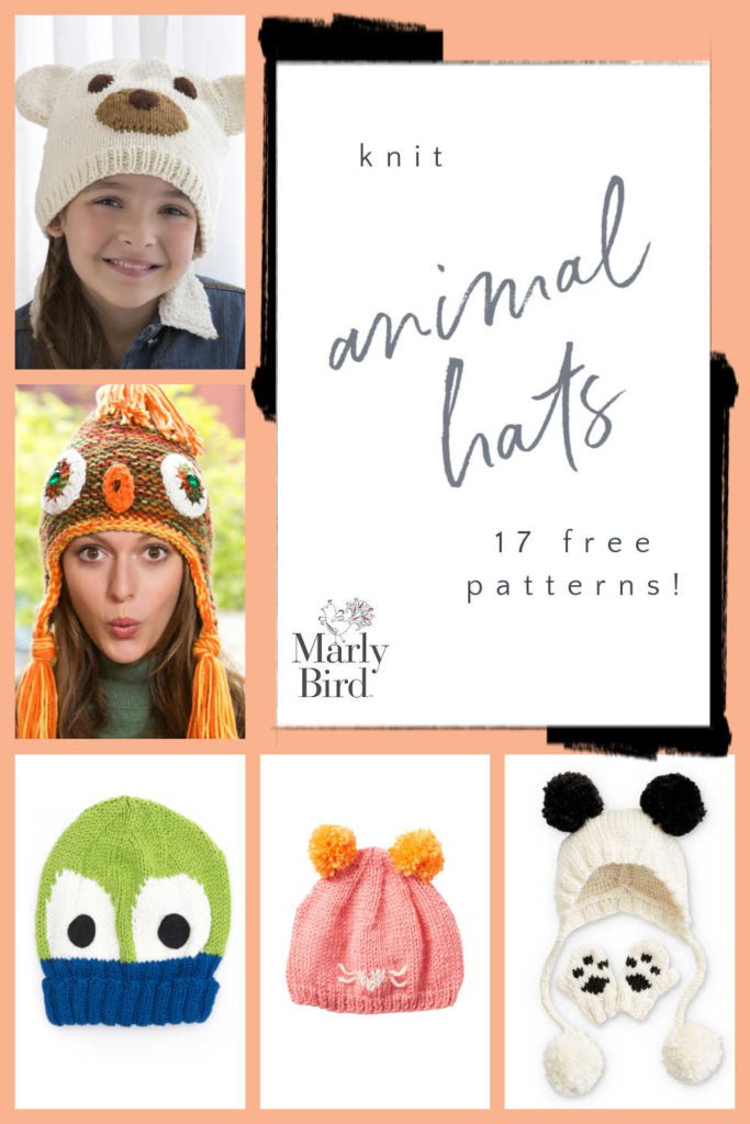 17 Knit Animal Hats | Free Patterns