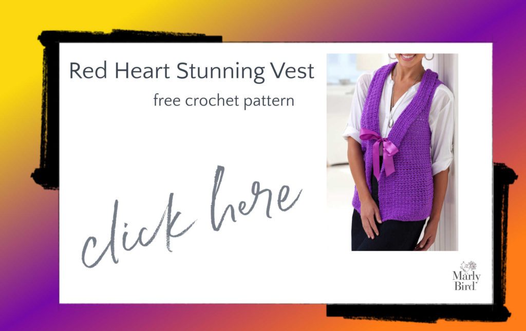 Red Heart Stunning Vest Free Crochet Pattern