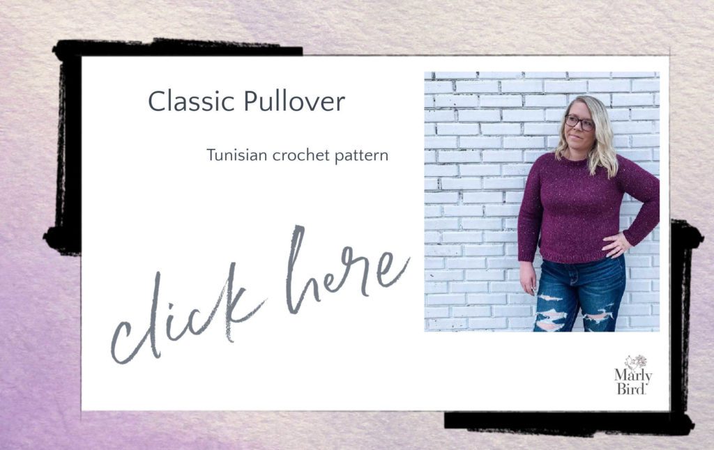 tunisian crochet pullover sweater