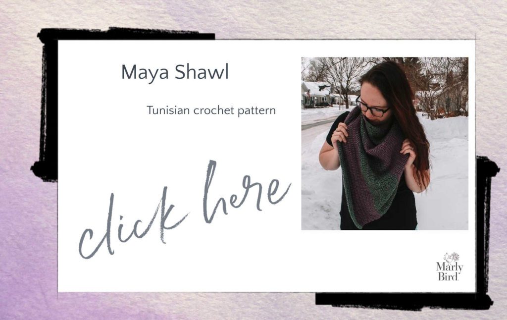 tunisian crochet shawl pattern