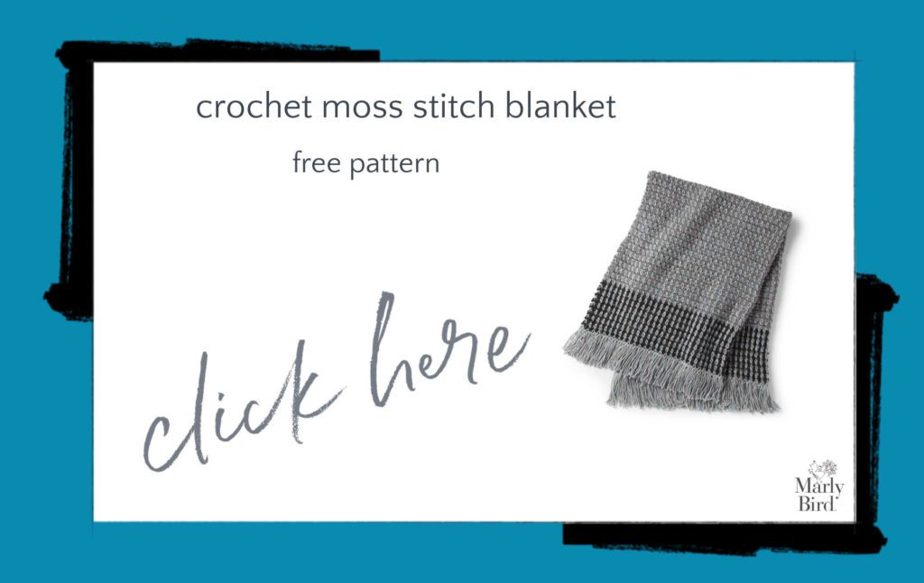 Crochet Moss Stitch Blanket Free Crochet Pattern