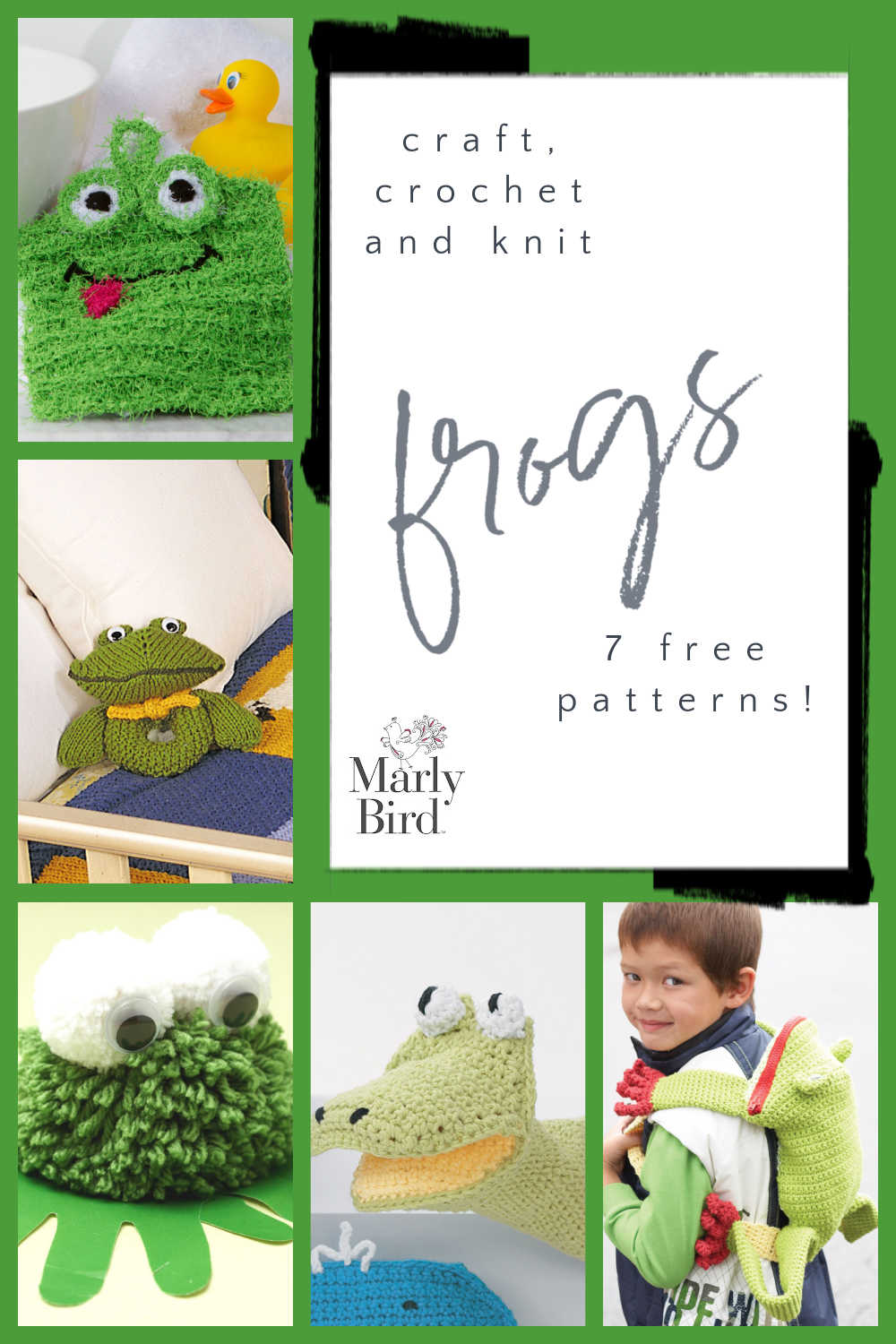 7 Free Frog Patterns Craft, Knit and Crochet Marly Bird