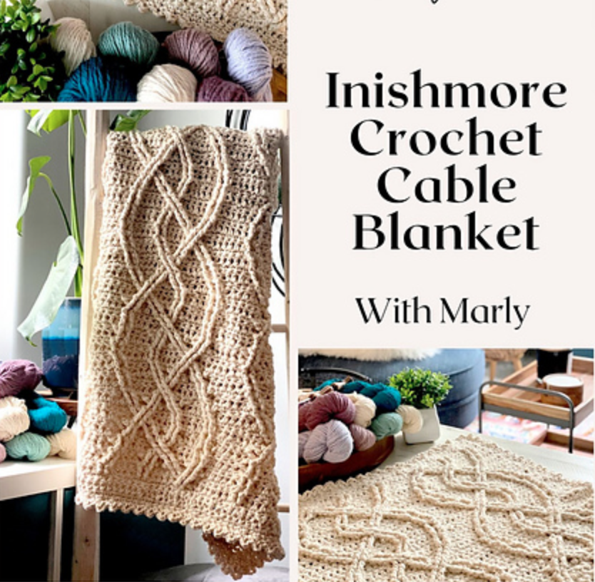 bulky crochet cables blanket